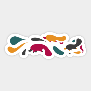 Very Warm Wave of Platypi Sticker